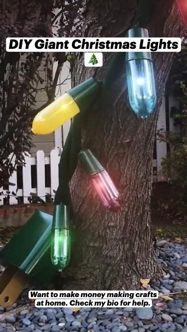 DIY Giant Christmas Lights 🎄 | Diy christmas yard decorations ...