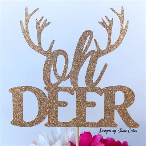 Deer Cake Topper Oh Deer Cake Topper Woodland Cake Topper - Etsy