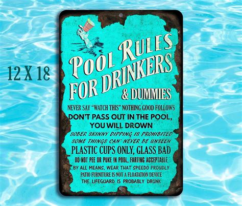 *Pool Rules for Drinkers and Dummies: Super funny semi-inappropriate ...
