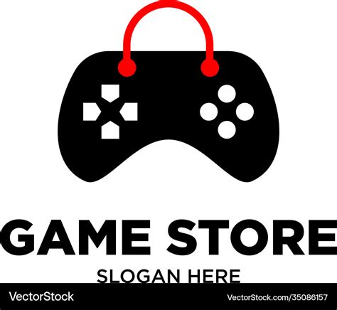 Game store logo design Royalty Free Vector Image