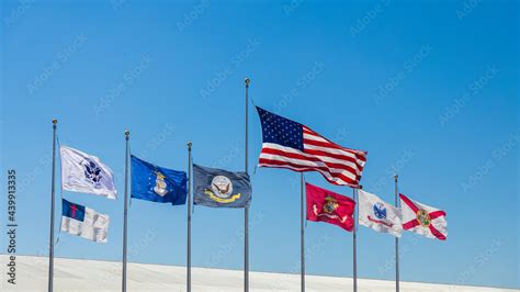 US Flag and Armed Service Flags Stock Photo | Adobe Stock