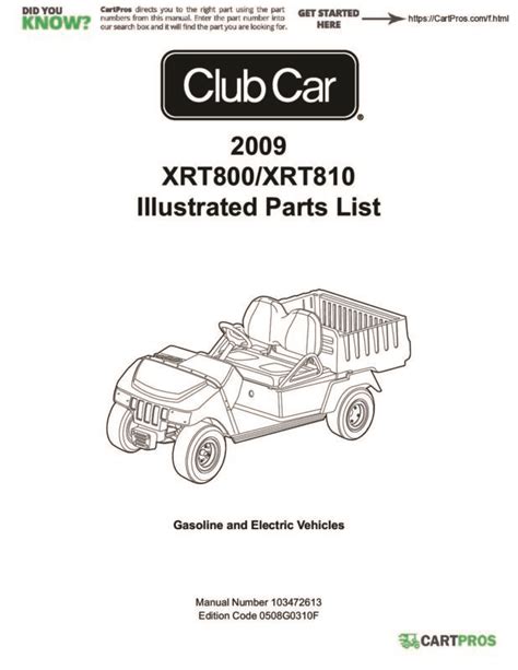 Club Car Carryall/XRT/CE Manuals - Golf Cart Parts, Manuals & Accessories | CartPros