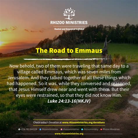 The Road to Emmaus – Rhizoo Ministries