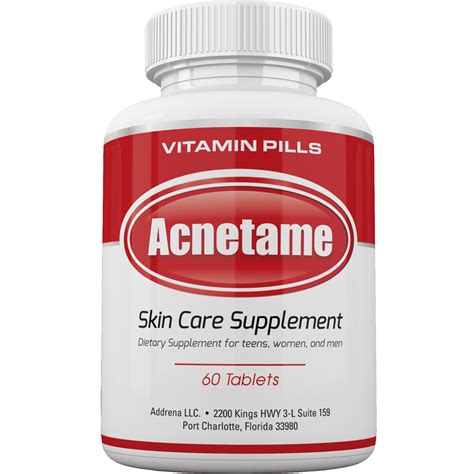 Acnetame Vitamin Supplements for Acne Treatment, 60 Natural Pills - Walmart.com