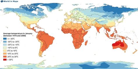 Temperature - World in maps