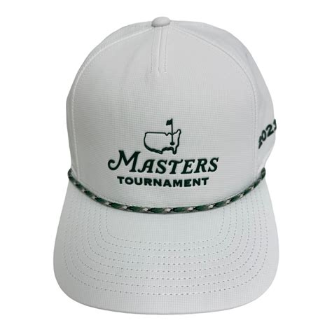 2023 Masters White Performance Tech Rubber Appliqué Rope Hat