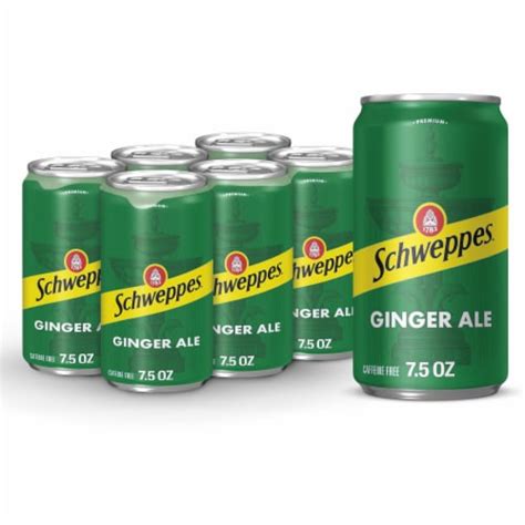 Schweppes® Ginger Ale Soda Mini Cans, 6 pk / 7.5 fl oz - Fry’s Food Stores