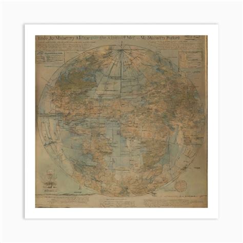 Map Of The World 1 Art Print by Deep ai arts - Fy