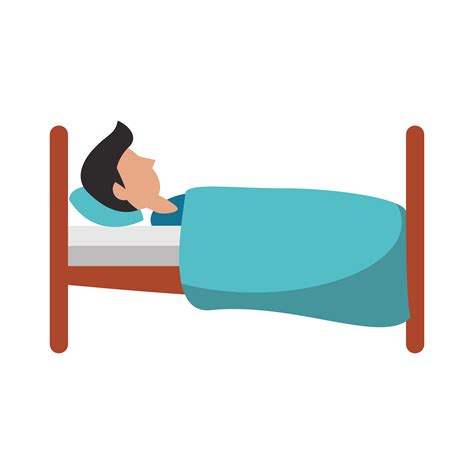 Man sleeping on bed sideview cartoon 3760272 Vector Art at Vecteezy