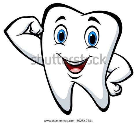 Strong Tooth Cartoon Character Stock Vector (Royalty Free) 602562461 ...