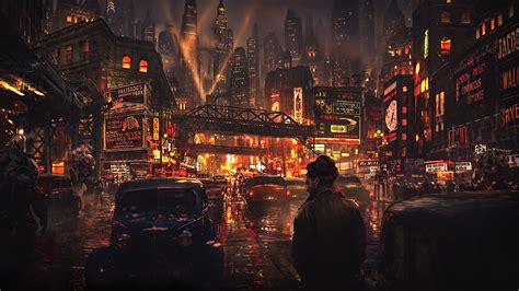 Wallpaper futuristic, cyberpunk, future world, 4K, Art #20448