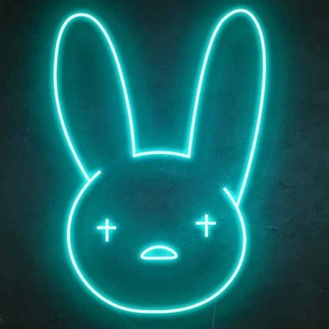 The Hare Neon Art Rabbit Logo gives off a bright pink light and creates ...