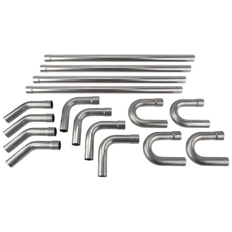 Universal Stainless Steel Dual Exhaust Mandrel Bend Kit, 2-1/2 Inch