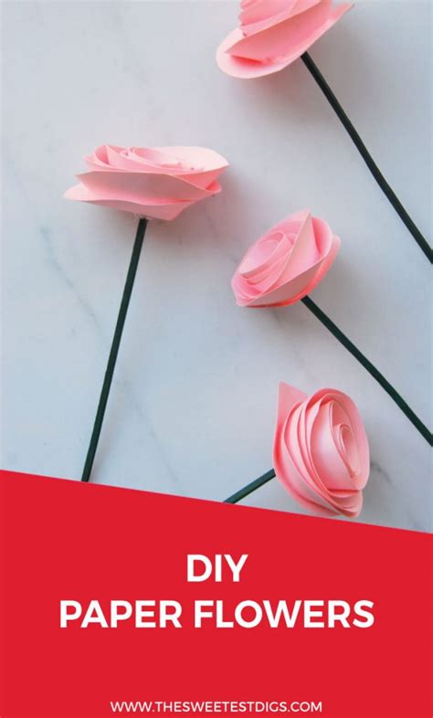 The Easiest DIY Paper Flower Tutorial - THE SWEETEST DIGS