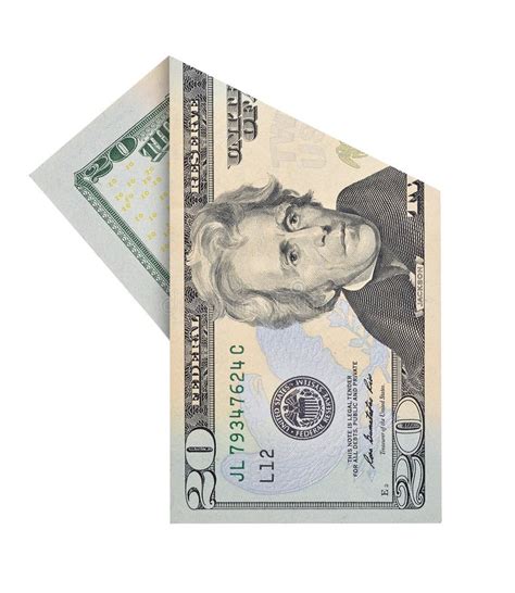 Folded $20 Twenty Dollar Bill Mousetrap Isolated Stock Image - Image of ...