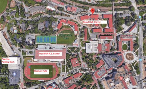 Emory University Campus Map Printable