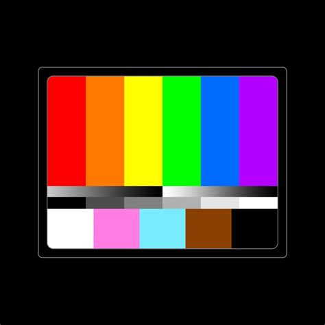 SMPTE TV Color Bars Test Pattern (PRIDE) Men's T-Shirt | Glitch Goods ...