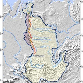 Characteristics of main tributaries of the Yenisei River, draining... | Download Table