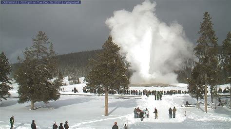 Old Faithful Webcam Captures 2017 - Yellowstone National Park Webcams