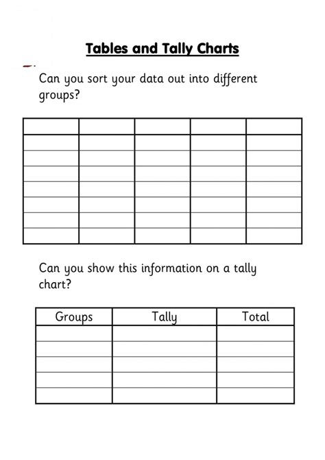 Printable Tally Chart Worksheets | Activity Shelter