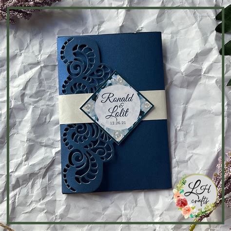 4R INVITATION COVER 4X6 : HOLLOW TRIFOLD INVITATION WEDDING INVITATION BIRTHDAY DEBUT | Shopee ...