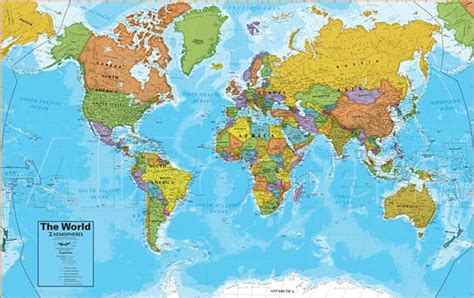 World Map A3 Printable