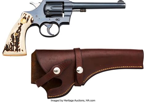 Colt Official Police Model Double Action Revolver with Leather | Lot ...