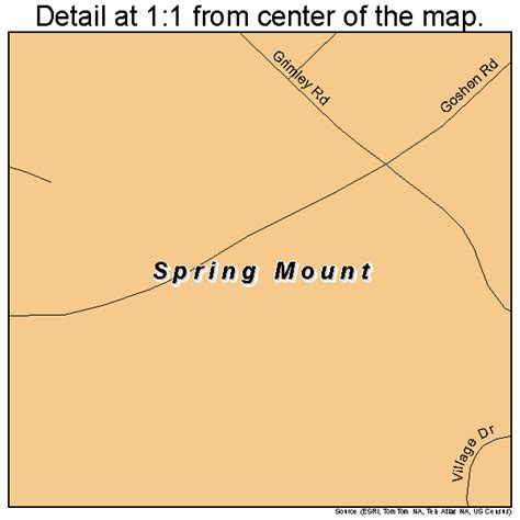 Spring Mount Pennsylvania Street Map 4273312