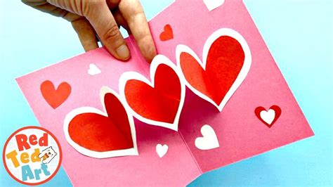 SUPER Easy Pop Up Heart Card DIY for Mother's Day or Valentine's - YouTube