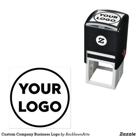 Custom Company Business Logo Self-inking Stamp | Zazzle | Business logo, Self inking stamps ...