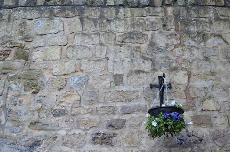 Stone Wall And Flowers Free Stock Photo - Public Domain Pictures