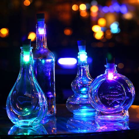 ITimo Wine Bottle Lamps Vase Party Decors USB Rechargeable Color Changing Cork Shaped Novelty ...