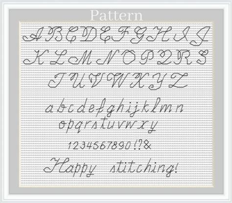 Backstitch Alphabet, Cross Stitch Fonts, Cursive Alphabet, Cross Stitch Letters, Cursive Font ...