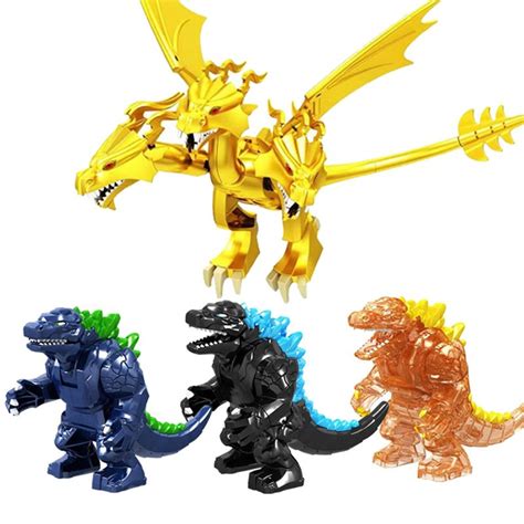 Godzilla King Ghidorah Minifigures Lego Compatible Godzilla 2 movie set