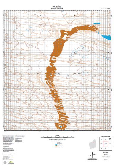 Buy 3654 Picture Topographic Map by Landgate (2015) – The Chart & Map Shop