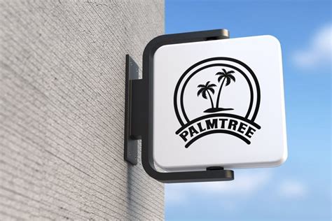 Black and White Logo - Palm Tree