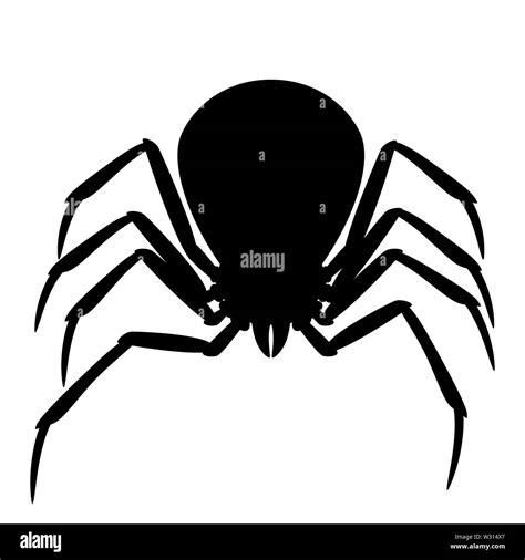 Black widow spider silhouette Stock Vector Image & Art - Alamy