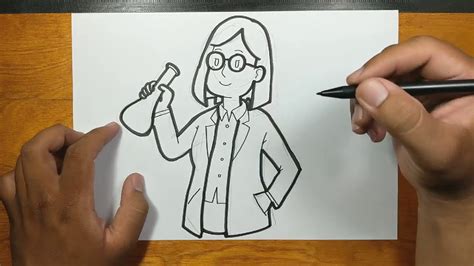 How to draw SCIENTIST step by step - YouTube