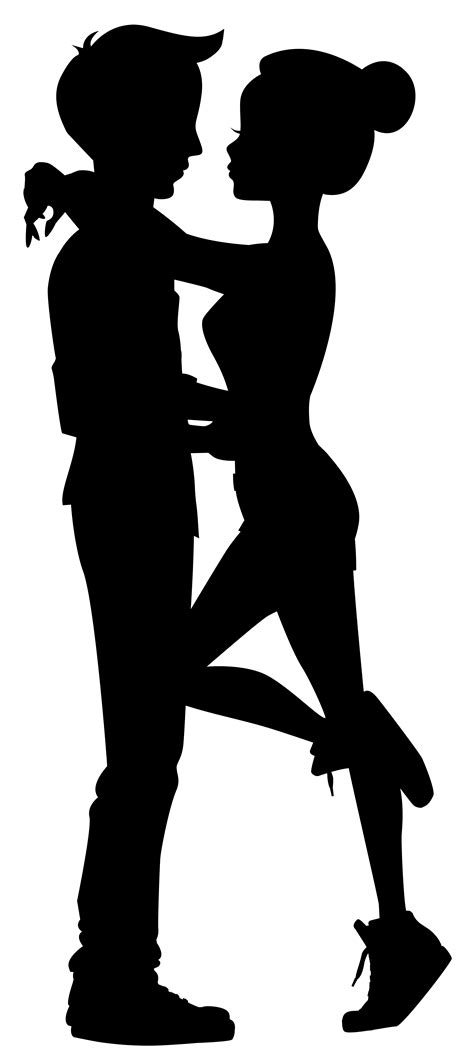 Valentine Couple Silhouettes With Heart Balloon Png C - vrogue.co