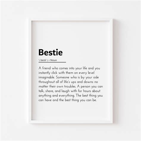 Bestie Definition Bestie Quotes Bestie Gift Bestie Birthday - Etsy