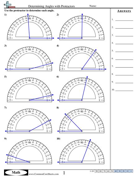 Measuring Angles With Protractor Worksheets - Angleworksheets.com