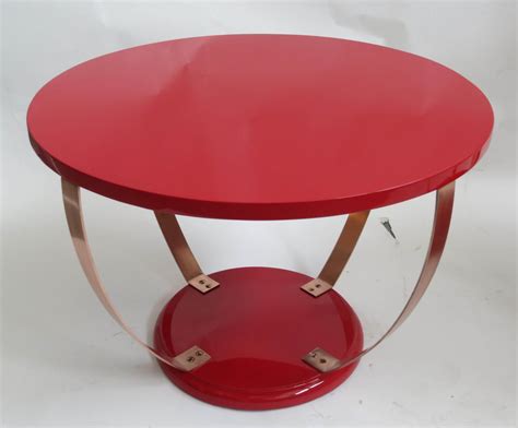 Red Lacquer American Art Deco Coffee Table | Modernism