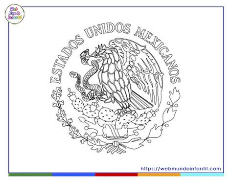 Escudo de México para Colorear e Imprimir