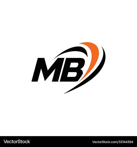 Mb monogram logo Royalty Free Vector Image - VectorStock