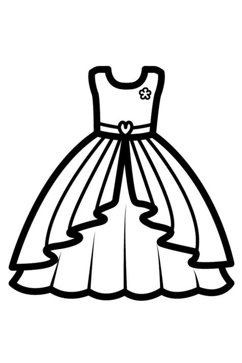 👗👗 Barbie Dress Coloring Pages for Kids - Barbie Dress Drawing Book - Dress for Drawing ...