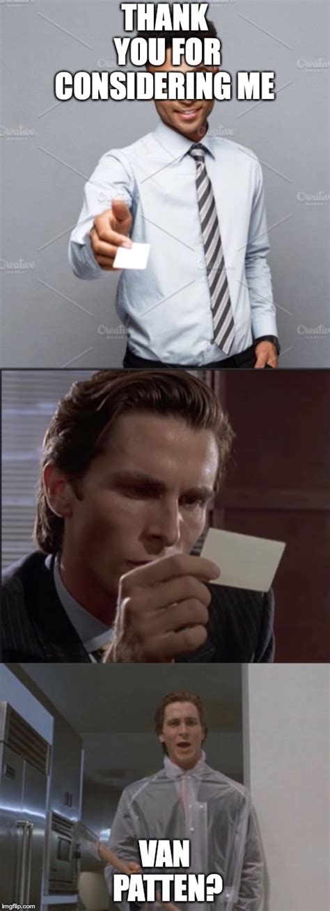 American Psycho Business Card Meme