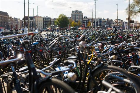 Bicycle Parking in Amsterdam Editorial Stock Photo - Image of color, holland: 102214338