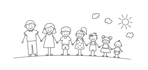 Cute Happy Family Cartoon Doodle Free Download Png And Psd, International Day Of Families ...