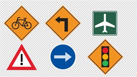 14 Traffic Signs Animated Stock Motion Graphics - YouTube