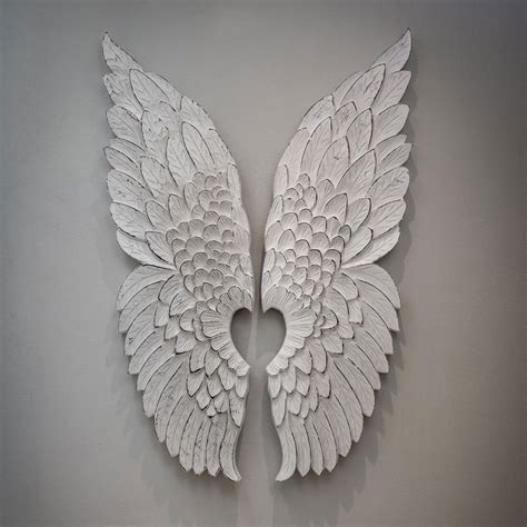 Angel Wings Wall Decor - Large Distressed White | Westons Interiors ...